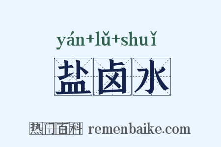 盐卤水是什么意思的图片
